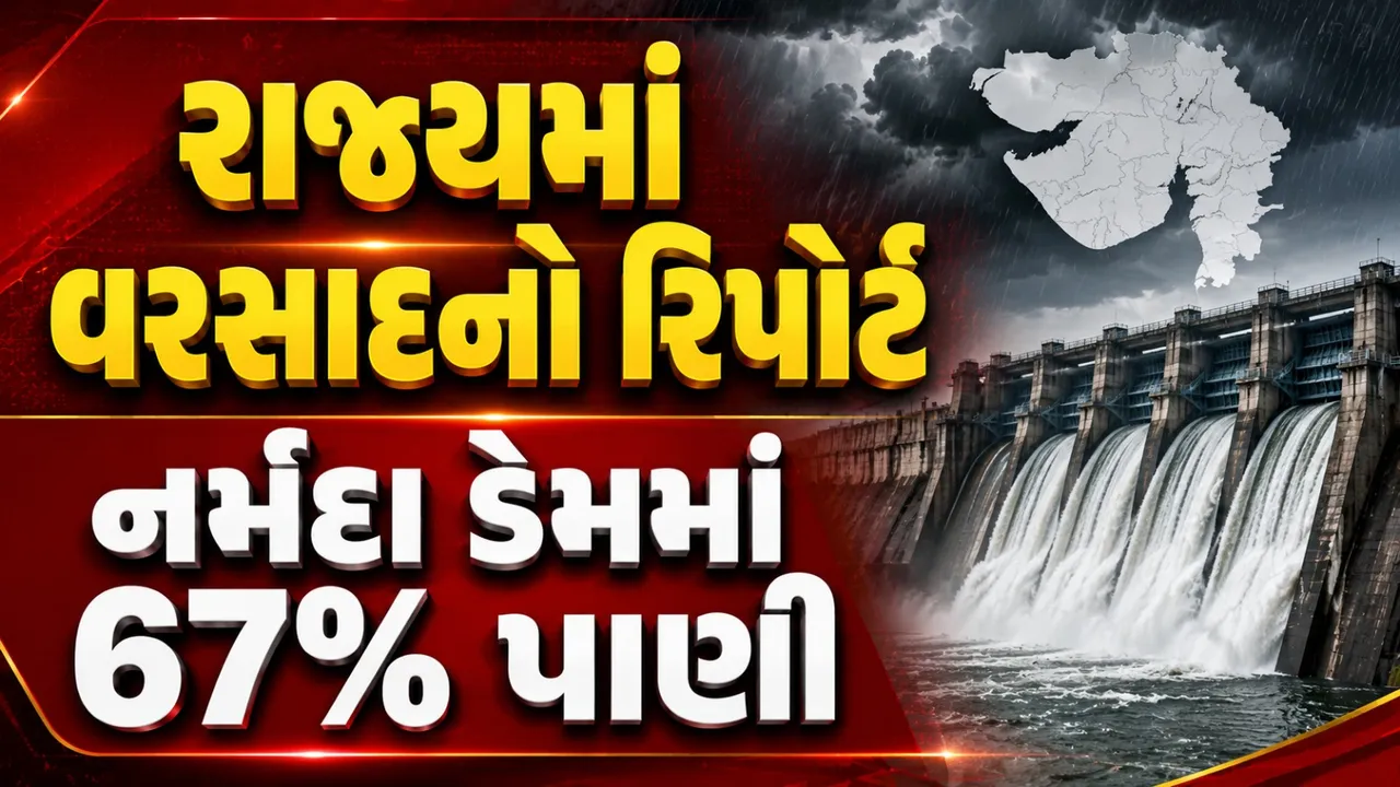 દક્ષિણ ગુજરાતમાં વરસાદનો કહેર, નર્મદા ડેમ 67.77% ભરાયો