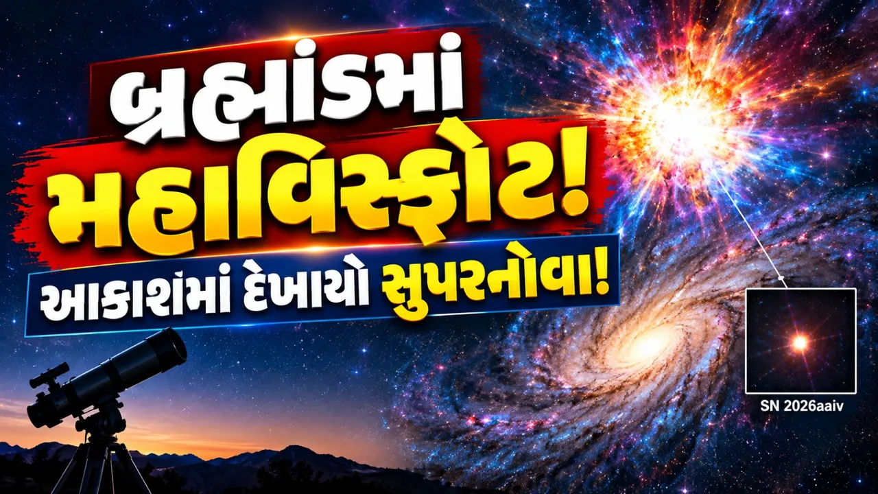 4.5 કરોડ પ્રકાશવર્ષ દૂર તારાનો મહાવિસ્ફોટ, બ્રહ્માંડમાં દેખાઈ અદભૂત Supernova