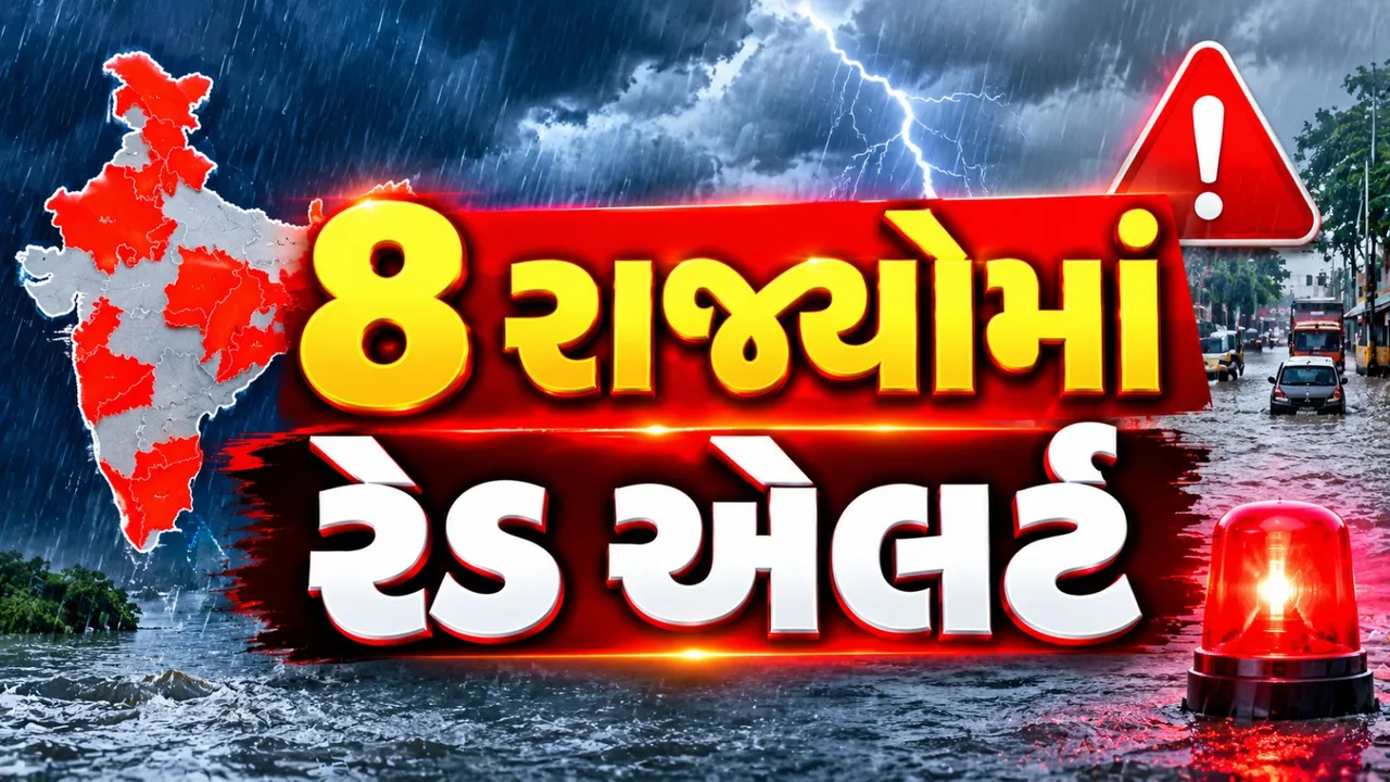 દેશના 22 રાજ્યોમાં ભારે વરસાદનું એલર્ટ, 8 રાજ્યોમાં રેડ એલર્ટ; IMDની ચેતવણી