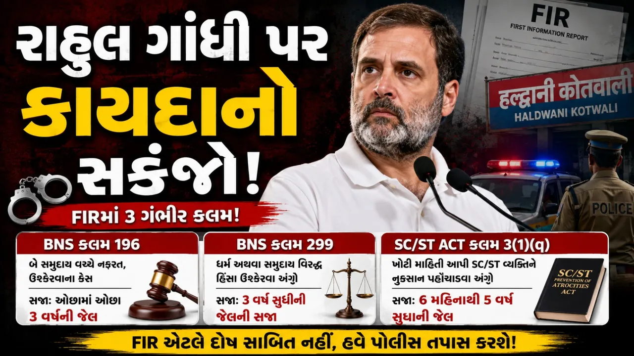 રાહુલ ગાંધી સામે FIRમાં લાગેલી 3 ધારાઓ કેટલી ગંભીર? જાણો શું છે કાયદો
