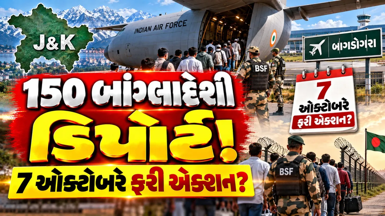 J&Kમાં 150 બાંગ્લાદેશી નાગરિકો સામે કાર્યવાહી, IAFના વિમાનથી બાગડોગરા મોકલાયા
