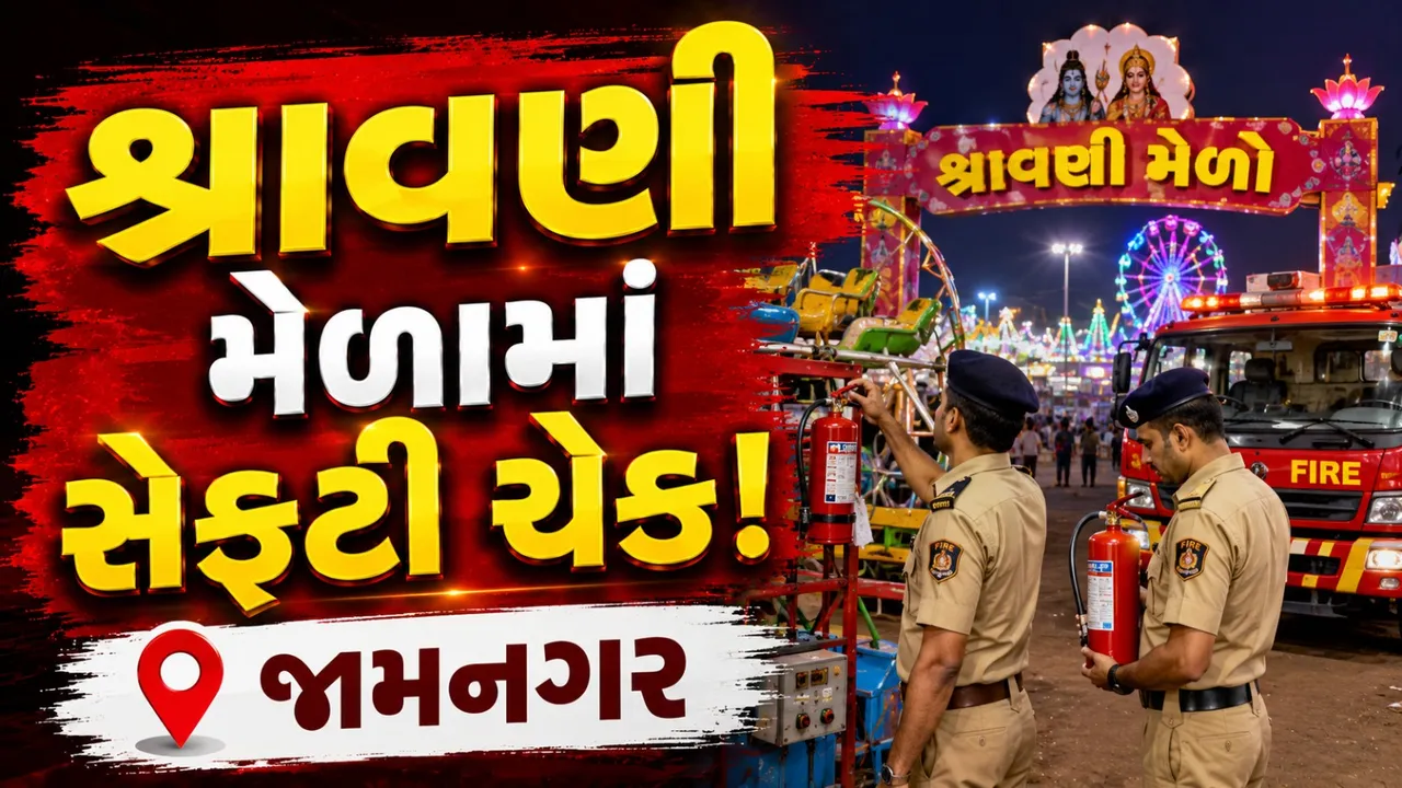 જામનગરના શ્રાવણી મેળામાં ફાયર સેફ્ટી ચેક, 13 રાઈડ્સની ચકાસણી