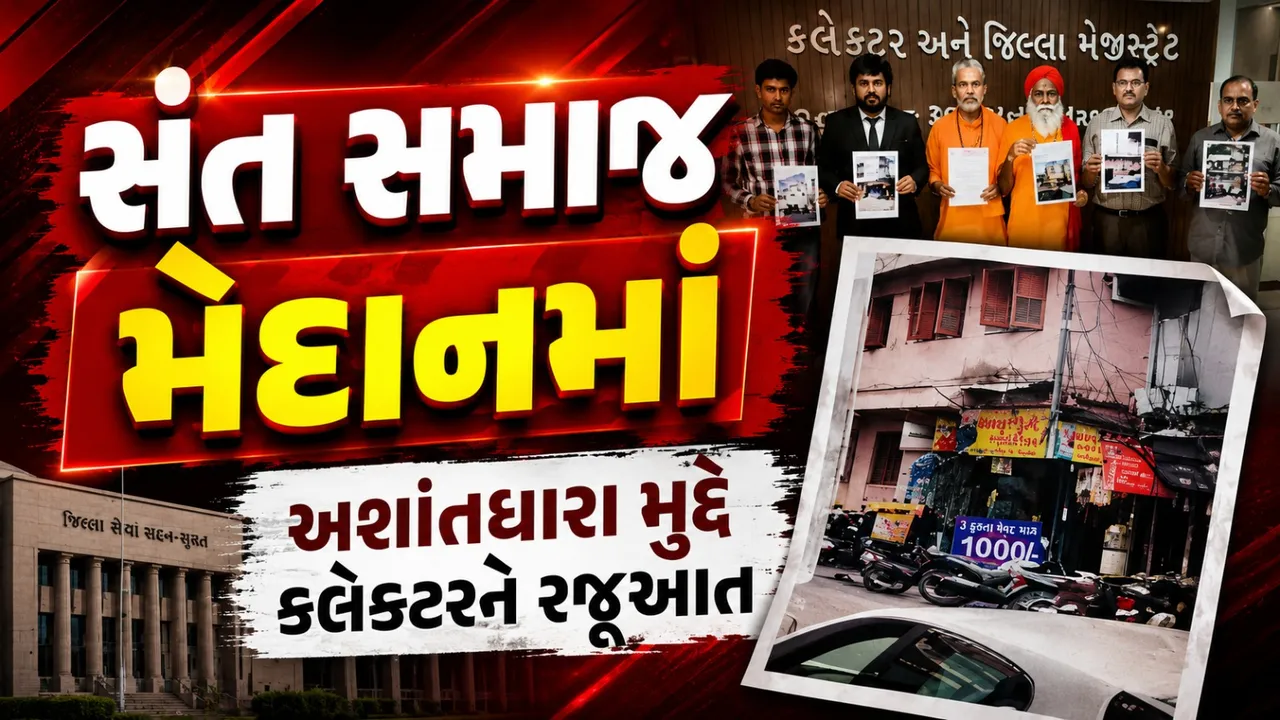 'અસરકારક અમલ નથી થતો' સંત સમાજનો આક્ષેપ, અશાંતધારા મુદ્દે કલેક્ટરને રજૂઆત