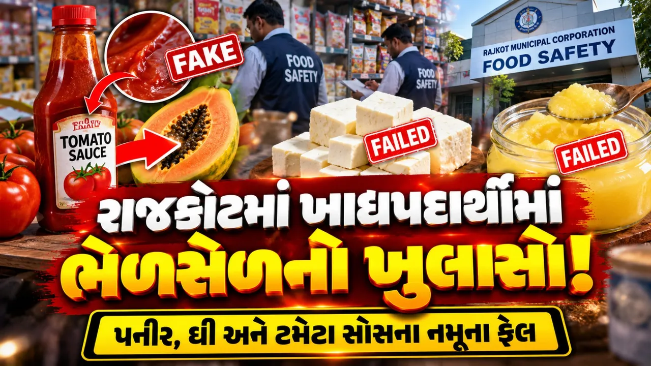 રાજકોટમાં પનીર, ઘી અને ટમેટા સોસના નમૂના ફેલ, પપૈયામાંથી બનતો હતો સોસ!