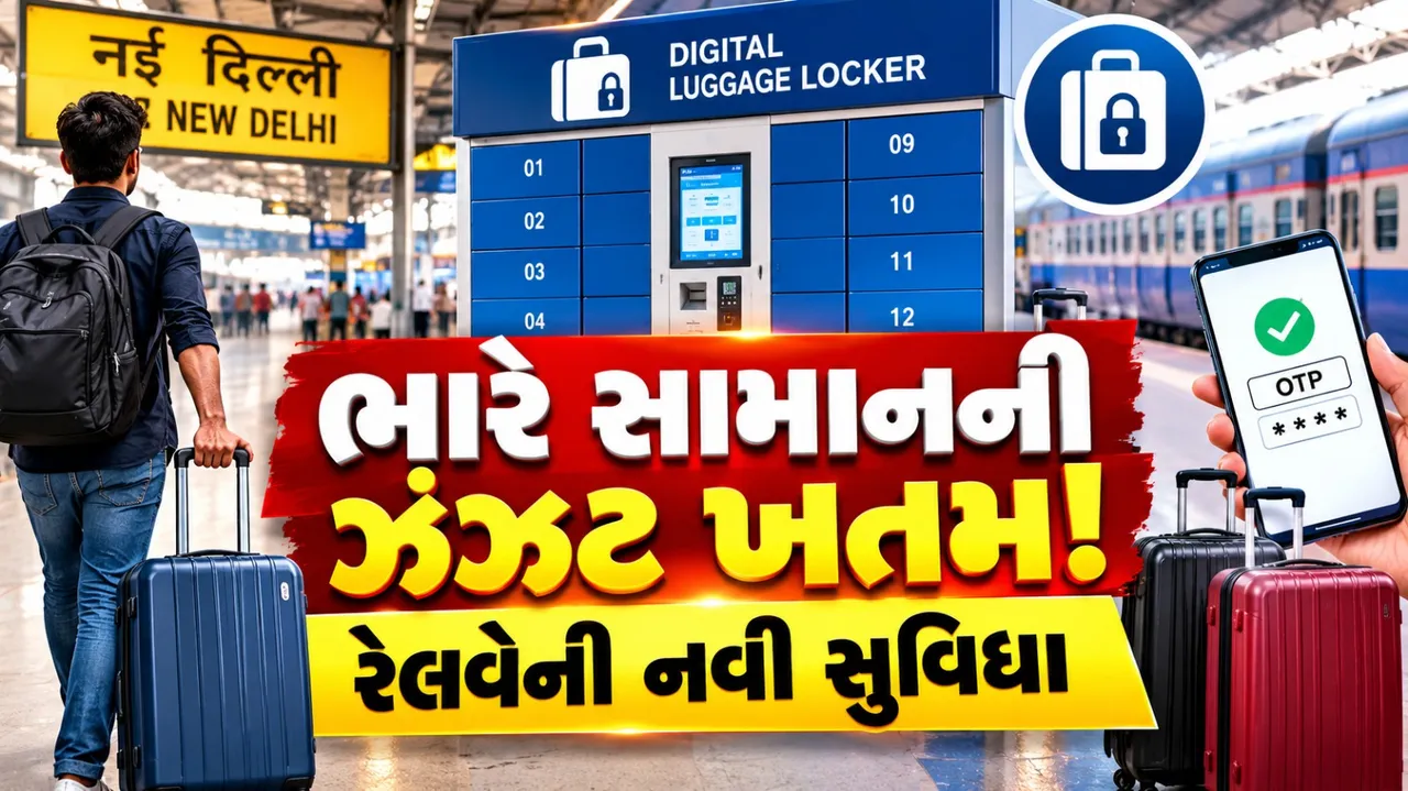 રેલવે મુસાફરો માટે ખુશખબર, હવે સ્ટેશન પર ડિજિટલ લગેજ લોકર
