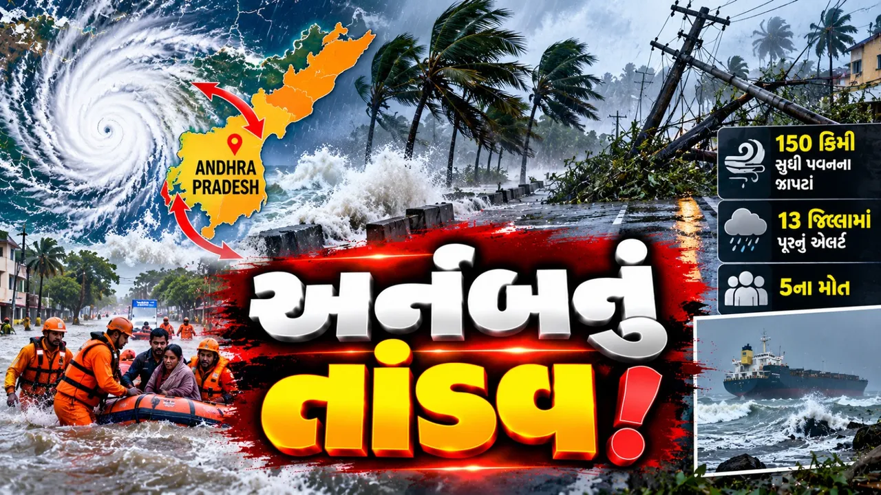 આંધ્રપ્રદેશમાં ત્રાટક્યું વાવાઝોડું ‘અર્નબ’, 150 કિમીની ઝડપે પવન; ઓડિશામાં પણ ભારે વરસાદ