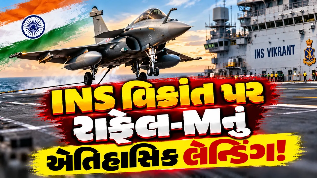 INS વિક્રાંત પર રાફેલ-Mનું પ્રથમ લેન્ડિંગ સફળ, ભારતીય નૌસેનાની તાકાત વધારવાની દિશામાં મોટું પગલું