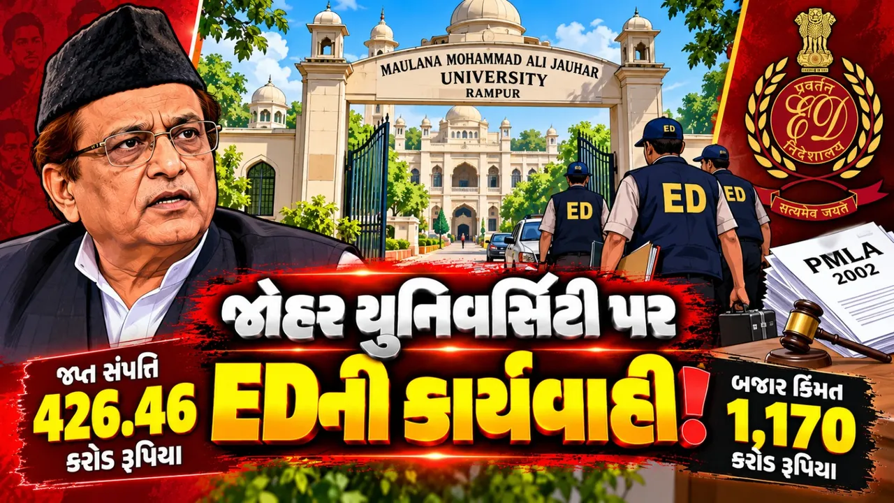 આઝમ ખાનની જોહર યુનિવર્સિટીની ₹426 કરોડની સંપત્તિ EDએ કરી જપ્ત, બજાર કિંમત ₹1,170 કરોડ