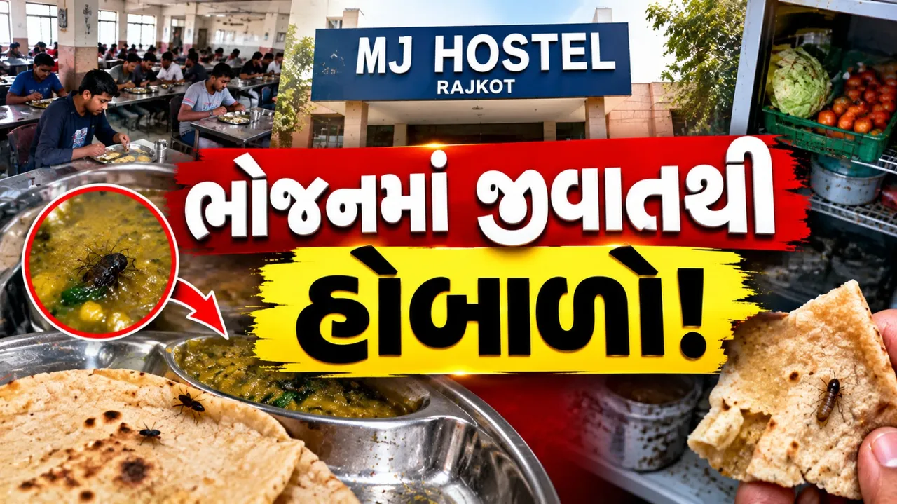 રાજકોટની MJ હોસ્ટેલના ભોજનમાં જીવાતનો આક્ષેપ, સ્વચ્છતા સામે ગંભીર સવાલ