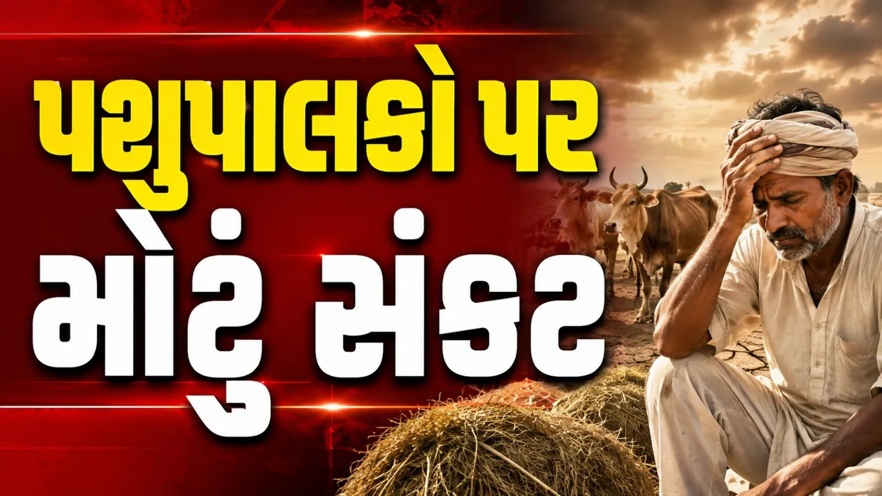 ધોરાજી-ઉપલેટામાં વરસાદ ખેંચાતા ઘાસચારો બમણો મોંઘો, પશુપાલકો પર આર્થિક સંકટ