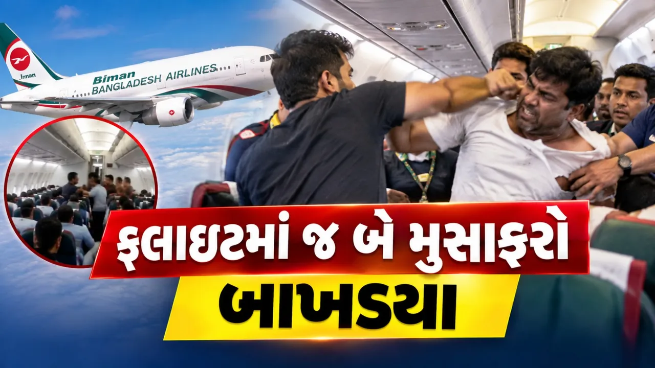 વિમાનમાં બે મુસાફરો બાખડ્યા, મુક્કાબાજીમાં ફાટી ટી-શર્ટ; વીડિયો વાયરલ