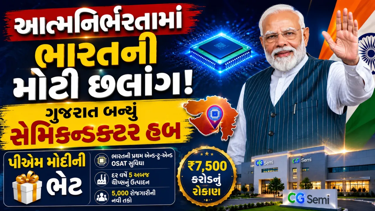 આત્મનિર્ભર ભારતને વેગ, ગુજરાતમાં શરૂ થયો અત્યાધુનિક સેમિકન્ડક્ટર પ્લાન્ટ