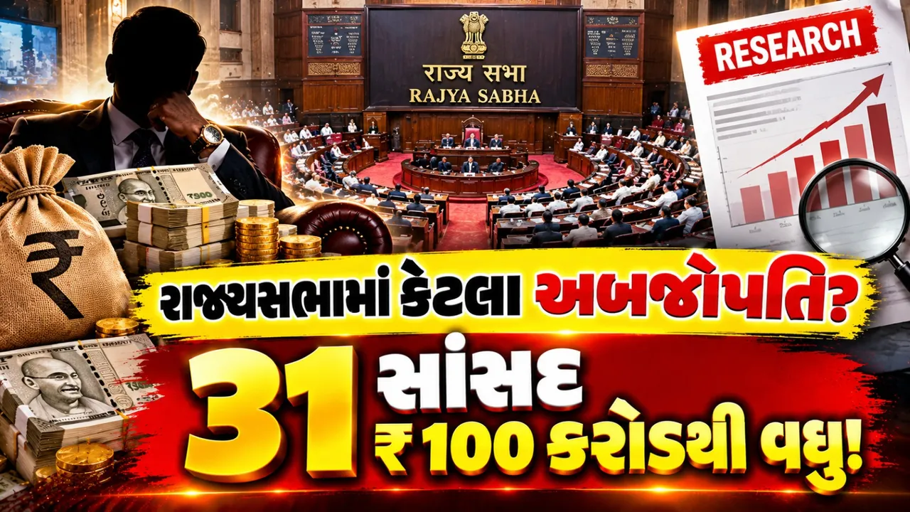 રાજ્યસભામાં ધનિક સાંસદોની સંખ્યા વધી, 12 વર્ષમાં ₹100 કરોડ ક્લબ 4થી 31 થયો