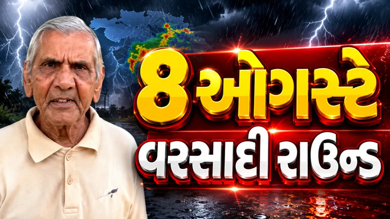 અંબાલાલ પટેલની નવી આગાહી: 8 ઓગસ્ટથી ગુજરાતમાં ફરી વરસાદનો રાઉન્ડ