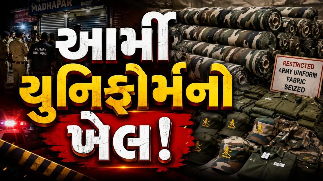 કચ્છમાં આર્મી યુનિફોર્મના ગેરકાયદે કાપડનો પર્દાફાશ, ભુજમાંથી મોટો જથ્થો જપ્ત