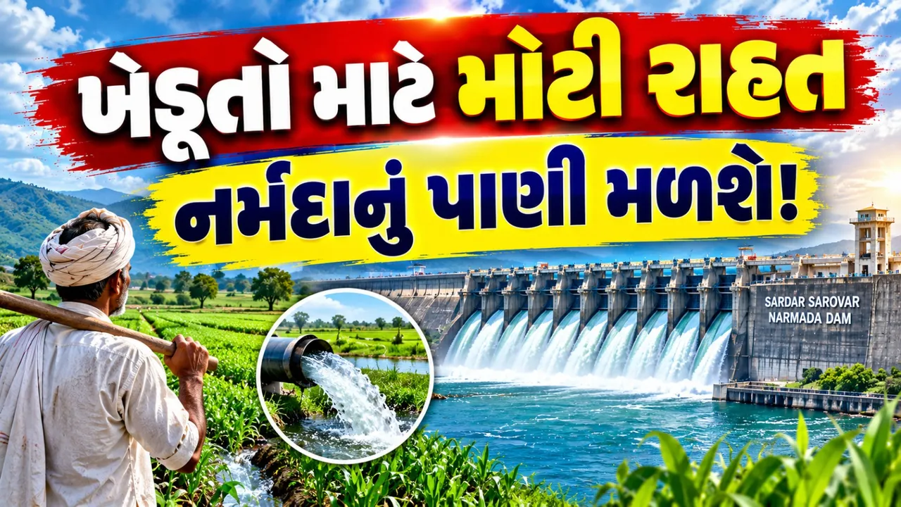 ખેડૂતો માટે સરકારનો મોટો નિર્ણય, ખરીફ પાક બચાવવા નર્મદાનું પાણી અપાશે